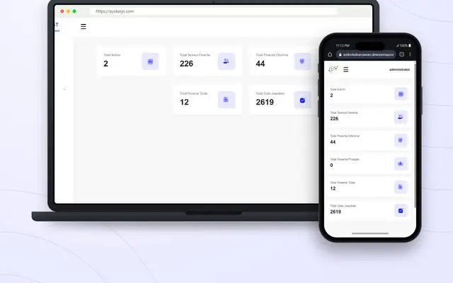 Tampilan proyek Sistem Psikotest Online Karyawan - PT Dewi Pengayom Bangsa