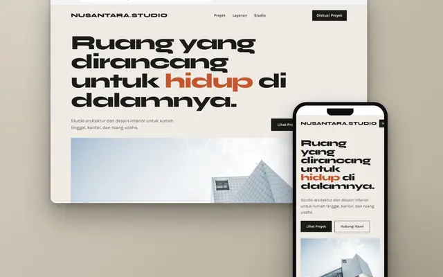 Tampilan proyek Studio Arsitek Nusantara